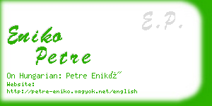 eniko petre business card